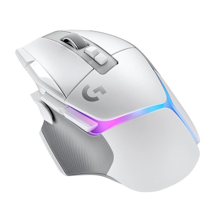 Logitech G502 X Plus Lightspeed Wireless Optical Mouse - LIGHTFORCE hybrid switches, LIGHTSYNC RGB, HERO 25K gaming sensor, compatible with PC - macOS/Windows - White